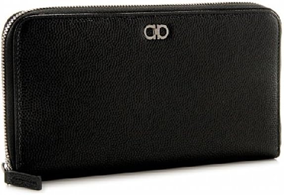Amazon Salvatore Ferragamo サルヴァトーレ フェラガモ メンズ 財布 カーフスキン ラウンドファスナー長財布 ブラック 000 財布