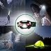 Headlamp - Rechargeable USB Headlight - Head Torch with One Bright White and Two Red Lights - Led Head Lantern for Dog Walking, Running and Camping