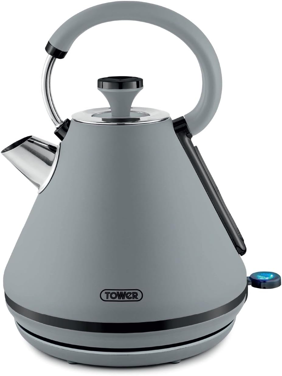 Tower Sera Pyramid Kettle 1.7L 3kW Smoked Black Grey T10079GRY