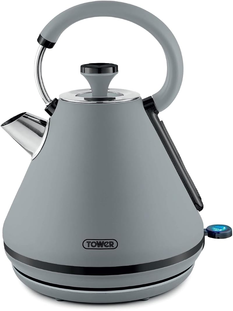 Tower Sera Pyramid Kettle 1.7L 3kW Smoked Black Grey T10079GRY