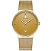 WWOOR Men's Ultra Thin Mesh Band Stainless Steel Watches Male Elite Sports Date Wrist Watch Gold