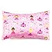 1 Pink Pillowcase, Princess Print Pillow Cover for Toddler/Travel Pillows