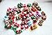 yagopet 50pcs/Pack Dog Hair Bows - Rubber Bands with Christmas Designs - Topknot Bows for Holidays - Rhinestone Centre Dog Grooming Bows