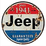 Aged Looking 1941 Jeep Reproduction Sign 14x14