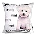 Phantoscope Decorative Cute Puppy Dog Throw Pillow Cushion Cover 18" x 18" (Bichon)