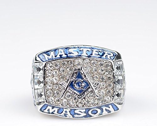 Masonic Bule G Logo Free-Mason Championship Ring Size 8-14