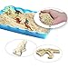 Ccfoud Sand Kit, Dinosaur Sandbox Sand, Sand Box Kit Includes 20 Shaping Molds,12 Dino Figures, 2 lbs Sand and Sand Tray