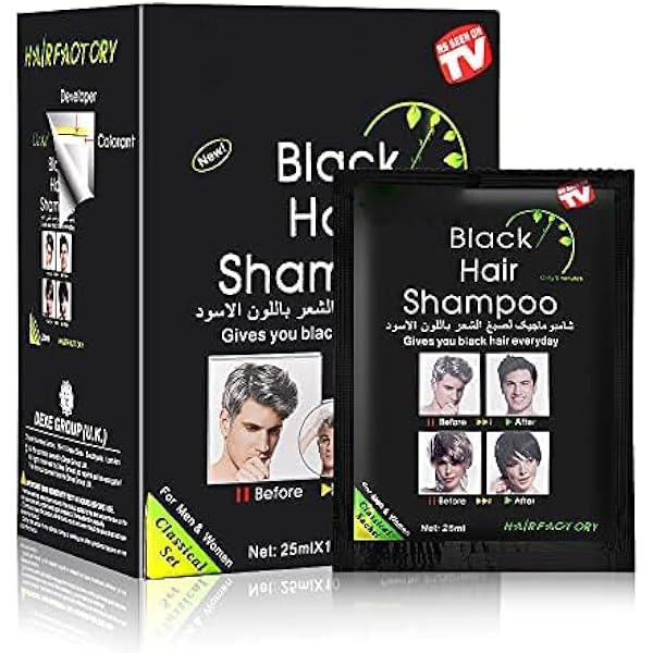 Dexe Schwarzhaar-Shampoo – Färbt In 5 Minuten, Für Männer & Frauen, 10er-Pack