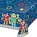 Party Robots Birthday Party Supplies Pack for 16 Guests: Straws, Dessert Plates, Beverage Napkins, Table Cover, and Cups