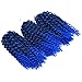 Silike 8'' Ombre Marlybob Kinky Curl (3 Bundles/pack) Back to School Afro Kinky Braid Hair Extension(T 1B/Blue)