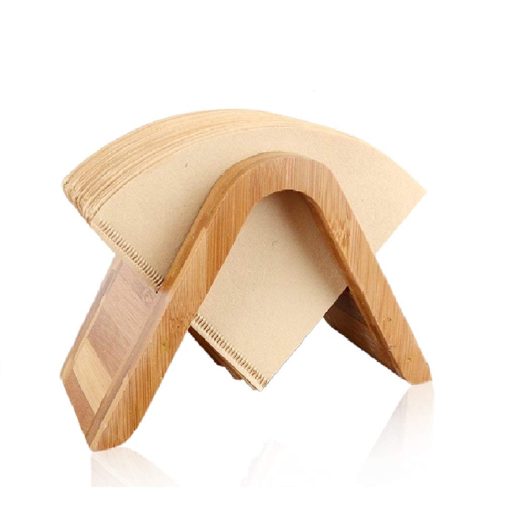 Coffee Filter Holder of Bamboo, can Hold 100pcs Cone Filters of 4-Sizes, for Home/Office/Cafe/Hotel, Coffee Paper Storage Rack