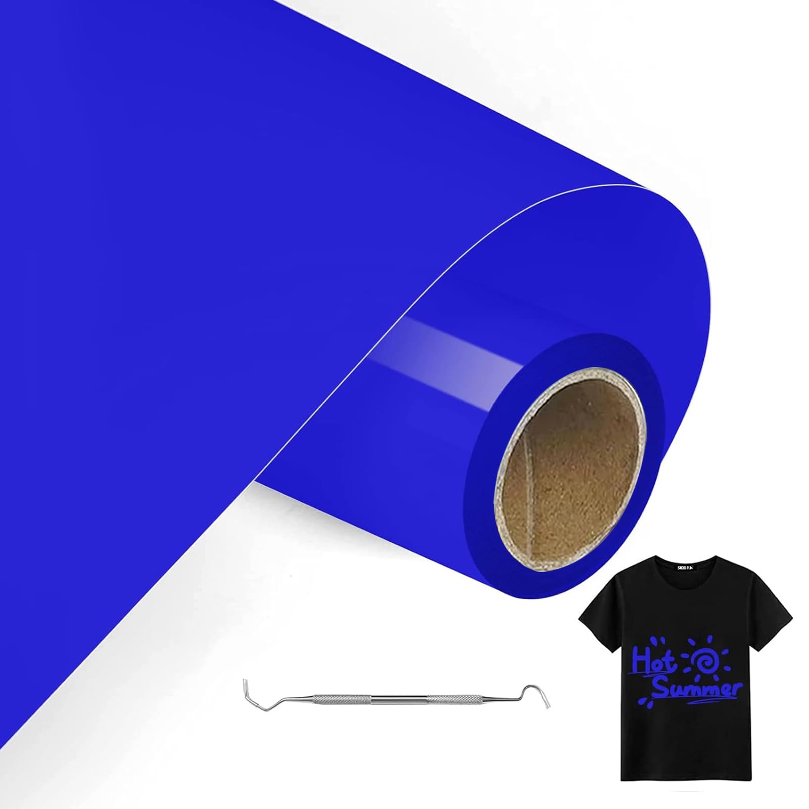 MeYuxg Plotter Film Textile Blue – 30.5 cm x 6 m Plotter Film for Textile, Heat Transfer Vinyl for Cricut & Cameo – Easy to Cut & Webbing for Flex Film Plotter Textile Design (Sapphire Blue)