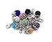 yueton 10pcs Bling Rhinestone Polymer Clay Dangle Charms Pendant with Lobster Clasp Jewelry Making Accessory Fit Floating Locket Charms Necklaces