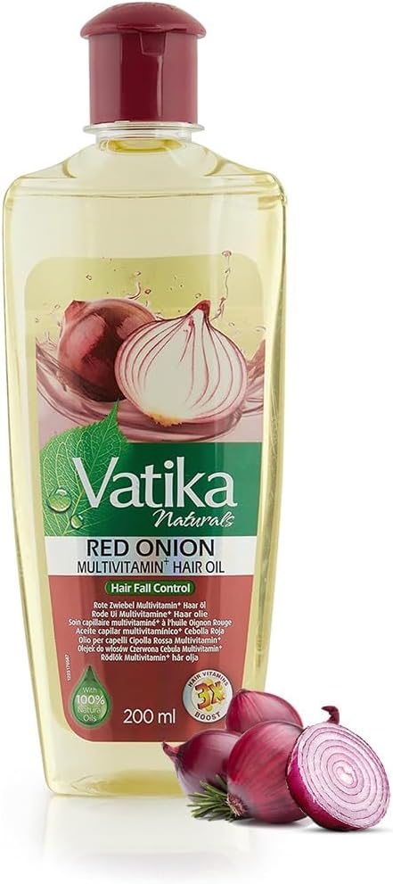 Vatika Naturals Red Onion Hair Oil 200ml Anti Hair Fall Rosemary Olive Growth