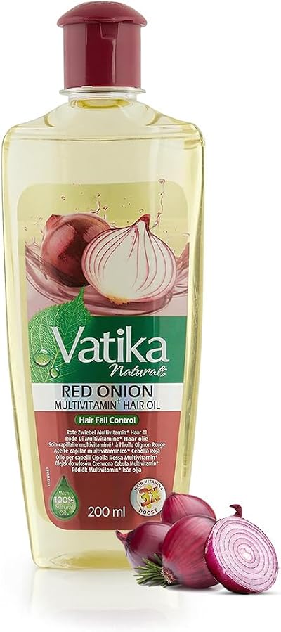 Vatika Naturals Red Onion Hair Oil 200ml Anti Hair Fall Rosemary Olive Growth