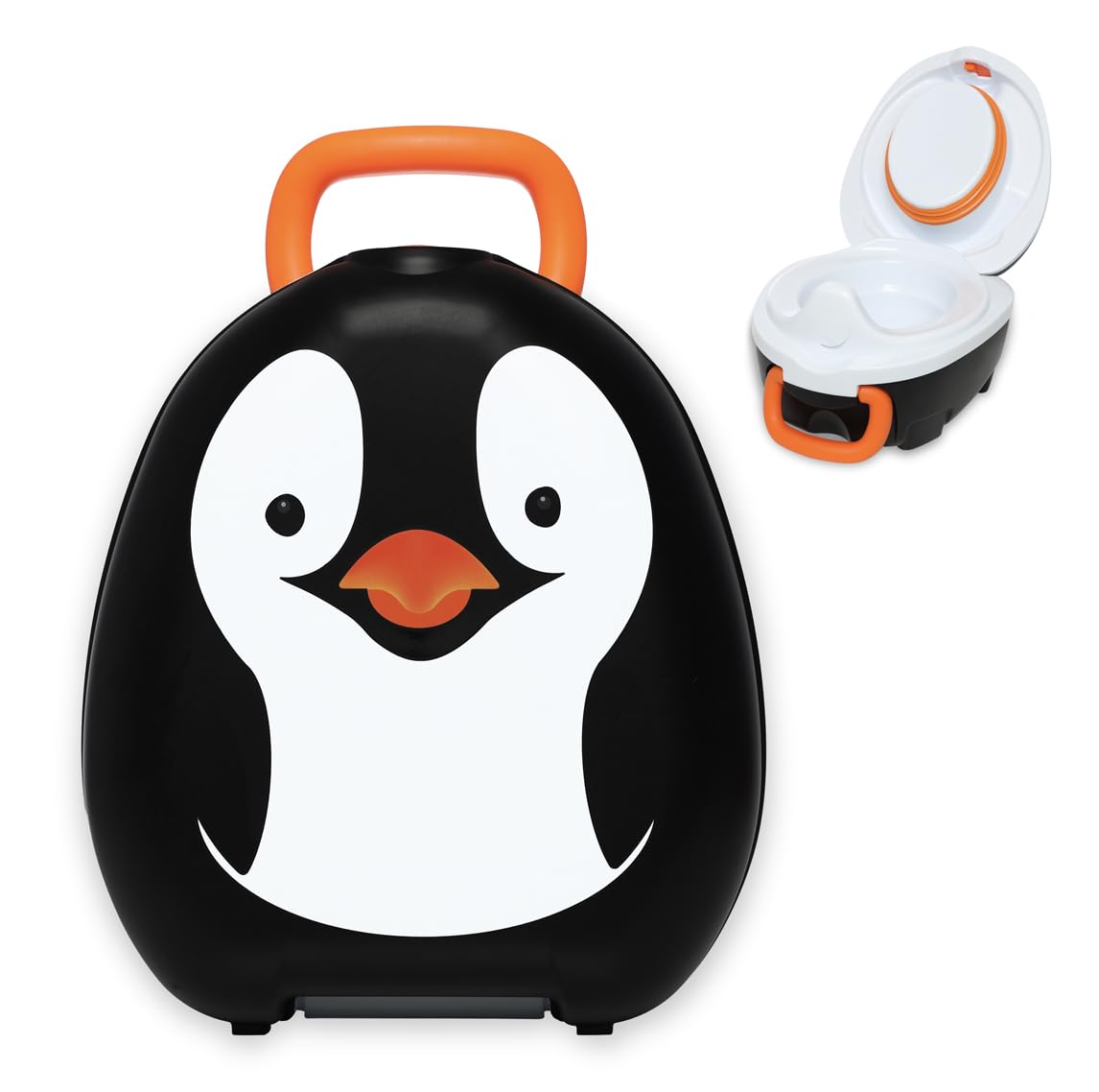 My Carry Potty - Travel Potty, Award-Winning Portable Toddler Toilet Seat for Kids to Take Everywhere (Penguin)