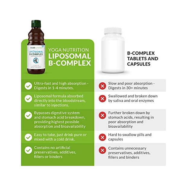 Liposomal-Vitamin-B-Complex-250ml-B1-B2-B3-B6-B7-B9-B12-Liposomal-for-Optimal-Absorption--No-Artificial-preservatives--Supports-a-Healthy-Nervous-System-by-Yoga-Nutrition Liposomal Liquid Vitamin B Complex 250ml (Large) – High Strength, Liposomal Maximum Absorption B Vitamins, Boosts Immune…