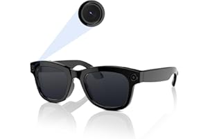 CUISUTO Smart Camera Glasses for Photos& Audio & Videos | 8MP HD Recording, 7H Battery, Lightweight AI Camera Glasses for Men & Women Built-in 32G Memory Card-UV400 Polarized Lense