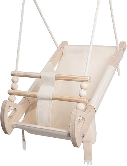Mamoi Lit Bebe Suspendu En Bois Et En Coton Lit Bebe Suspendu En Materiaux Naturels Avec Ceinture De Securite Balancoire 100 Eco Amazon Fr Cuisine Maison