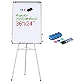 Yaheetech 36x24'' Portable Magnetic Dry Erase Easel