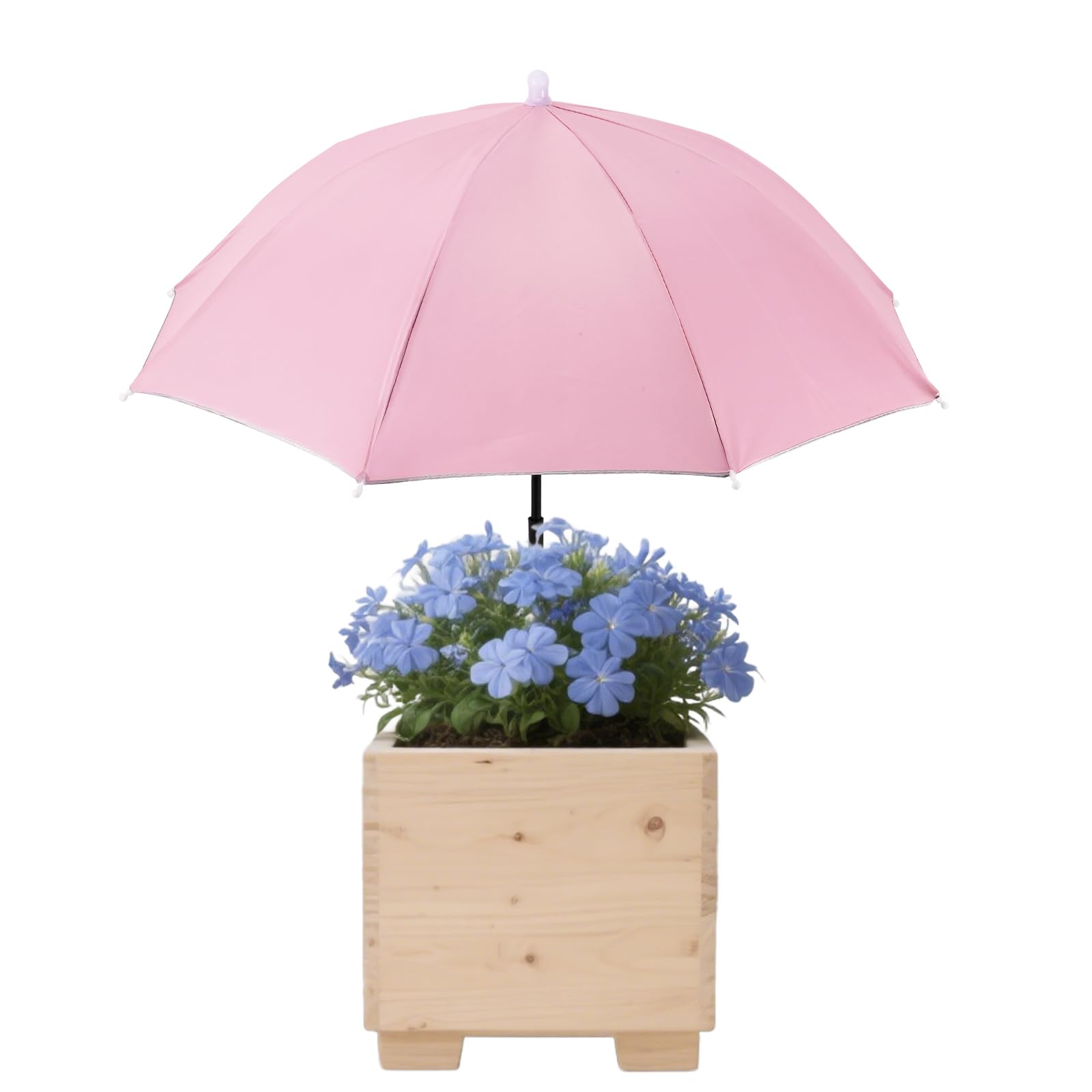 Photo 1 of 1 PCS Random Color 19.6''-35.4'' Plant Umbrellas for Outdoor Plants, plant shades for outdoor plants Adjustable Height with three-point nail Sun Shade umbrella for plants, flower, Potted Plant, Garden