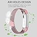 POY Metal Replacement Bands Compatible for Fitbit Alta and Fitbit Alta HR, Milanese Loop Stainless Steel Bracelet Smart Watch Strap with Unique Magnet Lock, Small Rose Pink