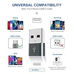 USB C Female to USB Male Adapter 5 Pack,Type C to A