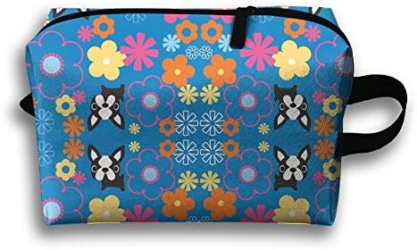 Boston Terriers Cosmetic Bag,Portable Travel Makeup Case Pouch Toiletry Wash Organizer.