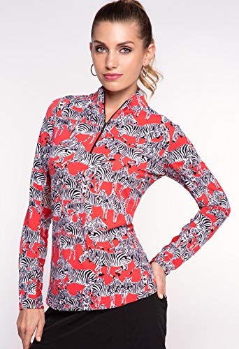 IBKUL Golf- Ladies Long Sleeve Mock Neck Shirt