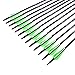 Pointdo 12pcs 30Inch Archery Carbon Arrow Hunting and Practice Targeting Arrow with Replaceable Tips and 3