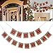 Tinksky Merry Christmas Burlap Banners Garlands for Holiday Party Decoration
