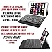 iPad Mini Keyboard Case Compatible iPad Mini 3 - iPad Mini 2- iPad Mini 1 - Folio Leather Protective Cover - Ultra Thin & Light - Removable Wireless/BT Smart Keyboard - Black