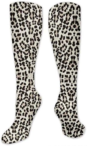 deyhfef Snow Leopard Bigger and Better Women&Men Socks Dress Socks Length 19.7in/Width 3.4in Polyester Material Knee High Socks Girls Socks Mid Stockings Personality Socks