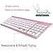 Wireless Keyboard and Mouse Combo,2.4GHz Ultra Slim Full Size Whispe-Quiet Compact for Laptop Notebook PC Computer Windows OS Android (Rosy Gold)