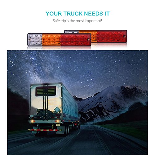 6 MICTUNING+Trailer+Bar+Waterproof+Parking+Red+Amber+White