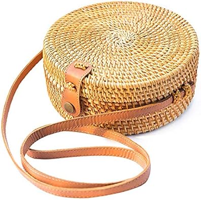 woven circle crossbody bag