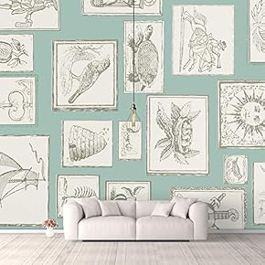 Wall Murals for Bedroom Traditional Flower Pattern Removable Wallpaper Peel and Stick Wall Stickers - 66x96 inches