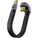 YMY Short USB 4 Cable, 240W Charging U-Shaped USB C Cable Short, 40Gbps Data Transfer, 8K 60Hz Video Display for External SSD, iPhone 16 15 Pro Max, iPad, Thunderbolt 4/3, Hub (M to M-13cm)