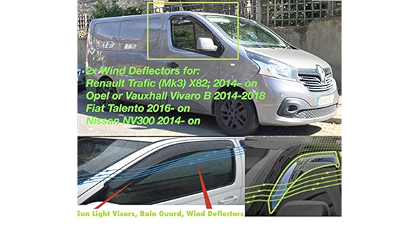 Juego de 2 deflectores de viento fabricados para Renault ...
