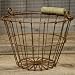 Wire Egg Basket 6"H 8"Dia Rust primary