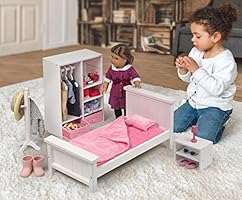 Badger Basket 13 Piece Bedroom Furniture Play Set For 18 Inch Fits American Girl Dolls White Pink Buy Online At Best Price In Uae Amazon Ae