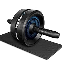 Wolfyok Ab Roller Wheel, Ab Carver Pro Roller Exercise Equipment Machine for Core Fitness Workouts Abs Abdominal Training with Knee Pad for Men Women