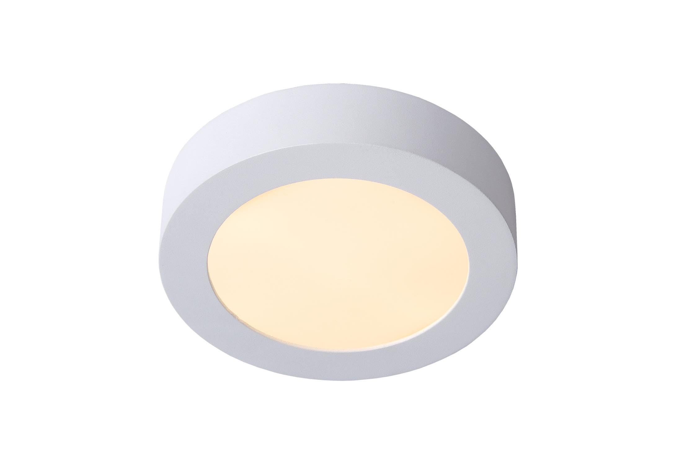 LUCIDE Brice-LED - Flush Ceiling Light Bathroom - Ø 18 cm - LED Dim. - 1x12W 3000K - IP44 - White