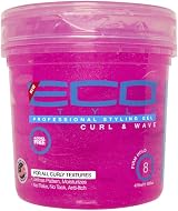 Eco Style Curl & Wave Styling Gel Pink 473ml ECO17 Firm Hold Water Based view 1