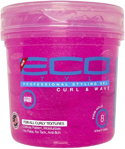 Eco Style Curl & Wave Styling Gel Pink 473ml ECO17 Firm Hold Water Based