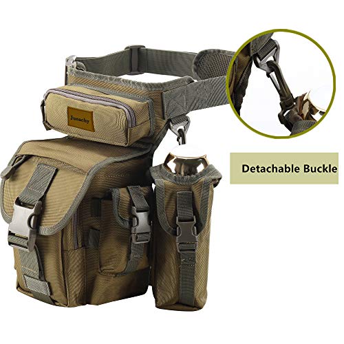 Jueachy Drop Leg Bag for Men Metal Detecting Pouch Tactical Military Thigh Waist Pack North
