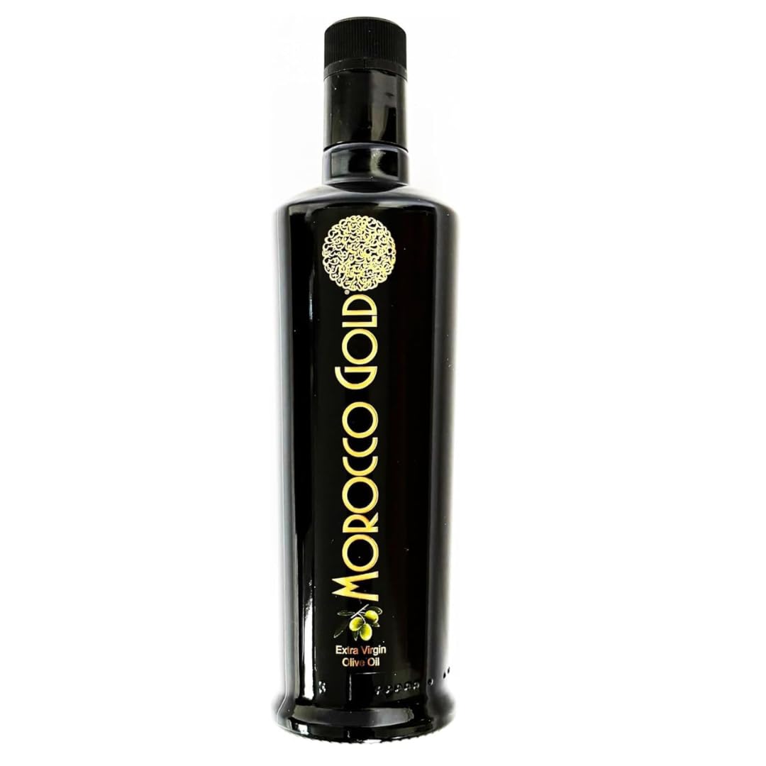 Morocco Gold Extra natives Olivenöl der neuen Ernte Frühe Ernte – kaltgepresst – reich an Polyphenol 652 mg/kg – EVOO – Neue Ernte – Rein und natürlich. 500 ml
