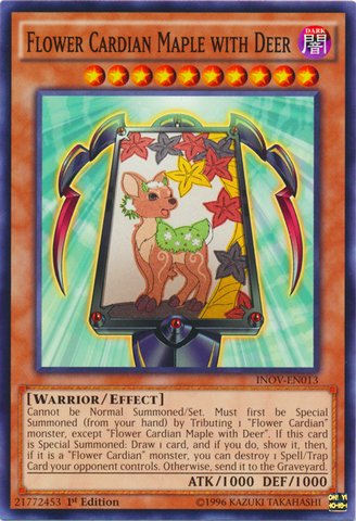 Yu-Gi-Oh! - Flower Cardian Maple with Deer (INOV-EN013) - Invasion: Vengeance - 1st Edition - Common