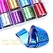 AIFAIFA Transfer Foil Nail Art Set, 10 Roll Holographic Nail Foil with 1 Bottle Nail Foil Glue, Packed with Storage Box, Nail Art Supplies for Home DIY Nails, Nail Stickers for Acrylic Nails