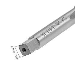 uxcell Machine Tap, 1/8-27 NPS Pipe Tap 3 Straight